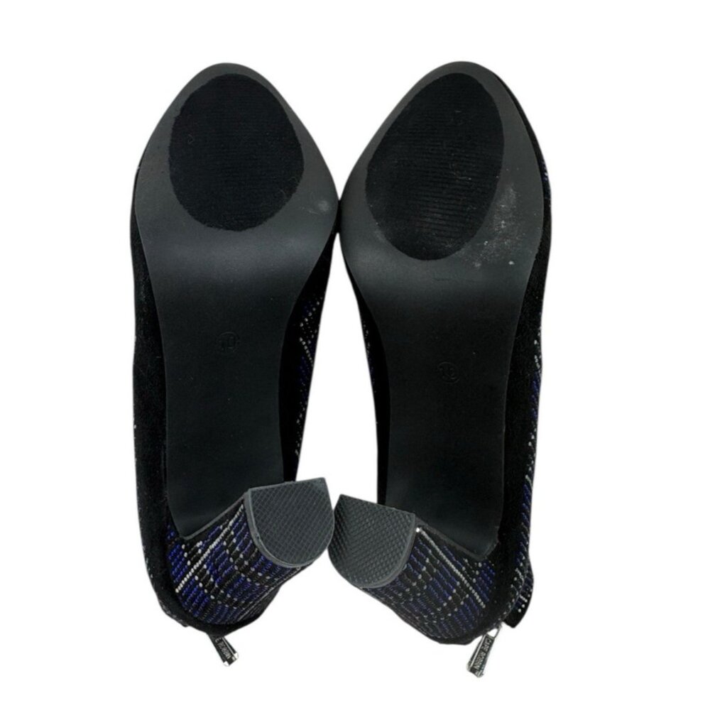 *NWOB Cape Robbin Mona Ankle Boots Womens 10 Blue Black Rhinestone Geo Heeled - Picture 11 of 13